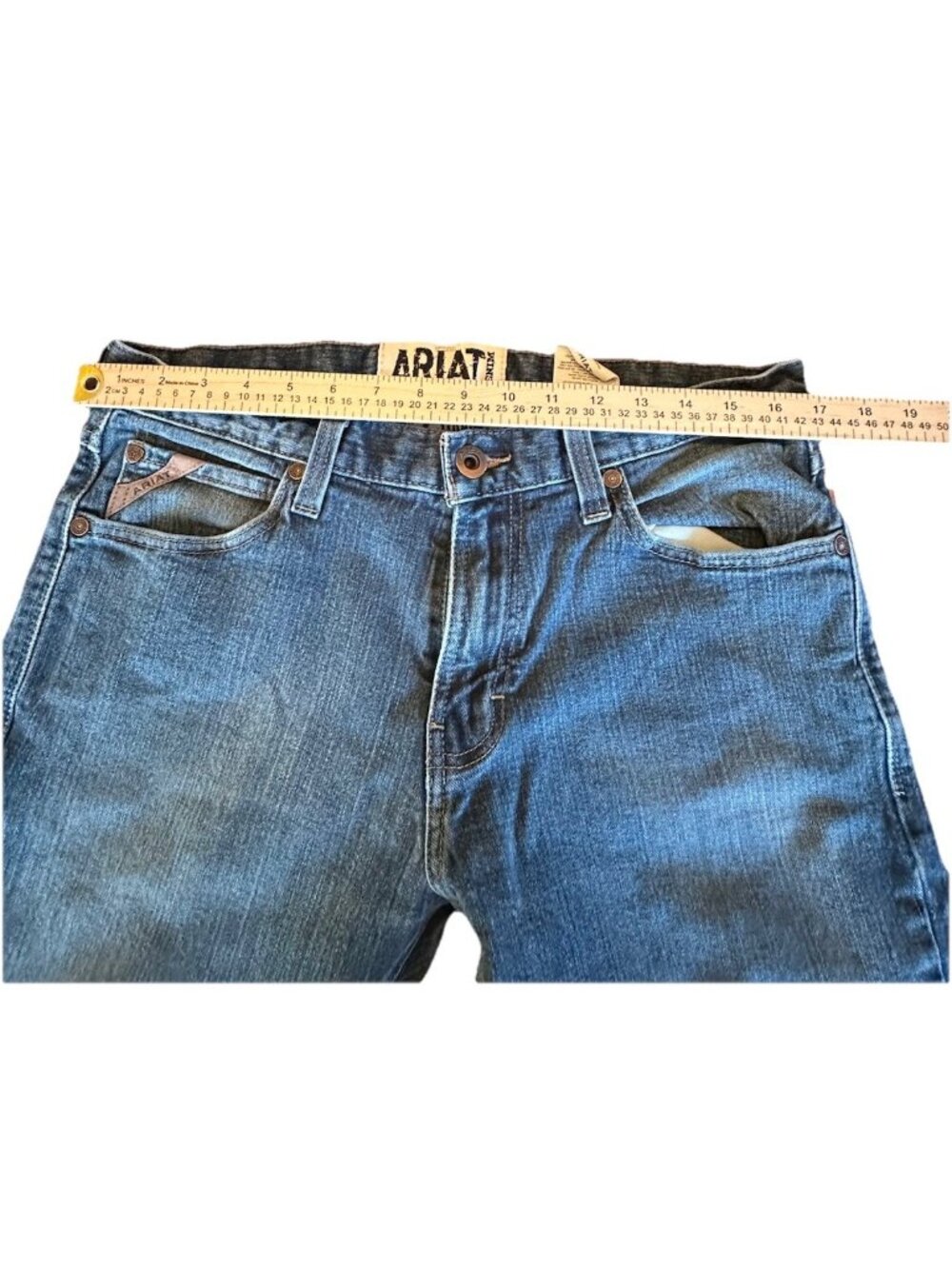 Ariat M7 Rocker Straight Leg Mens Jeans 33x36 Medium Wash Denim Blue - Picture 4 of 8